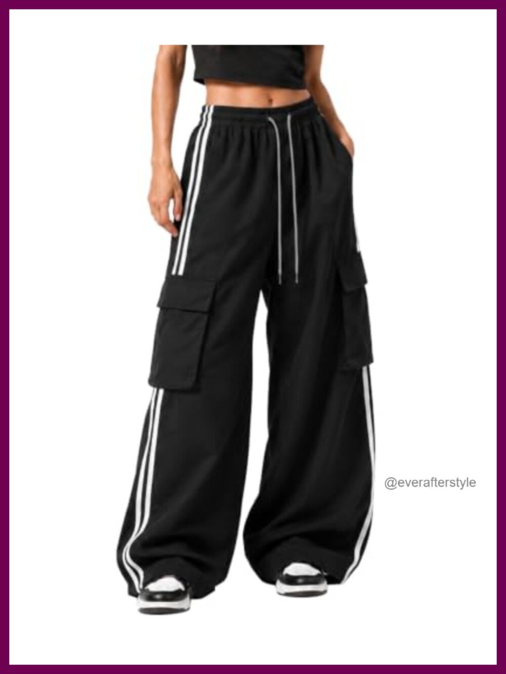 Women's Baggy Wide Leg Cargo Pants Y2K Barrel Streetwear